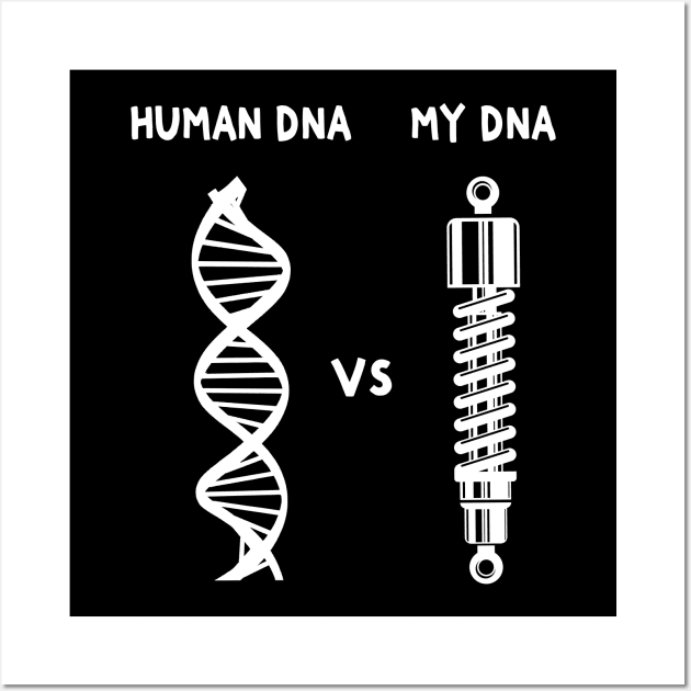 Human DNA Car Guy DNA Funny Car Enthusiast Wall Art by Crazyshirtgifts